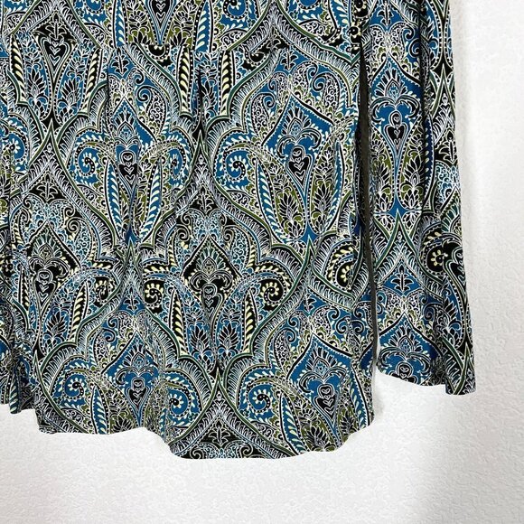 J Jill Wearever Tunic in Paisley print. Rayon blend. Like new.  Size M - Picture 3 of 5